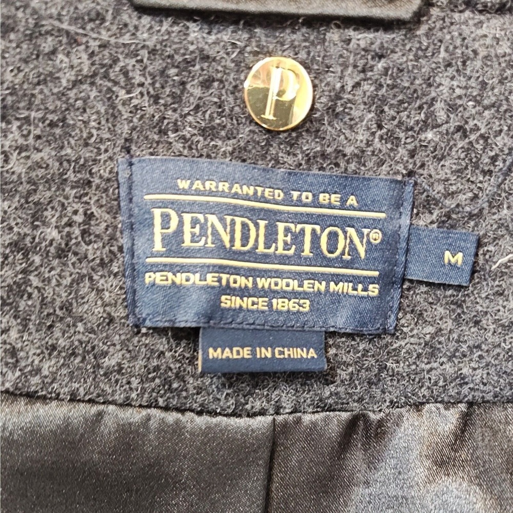Pendleton Wool Blend Shawl Collar Double Breasted… - image 8